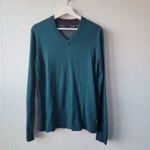Ted baker mens sweater size 10 Crew neck v-neck jumper wool cashmere blend
